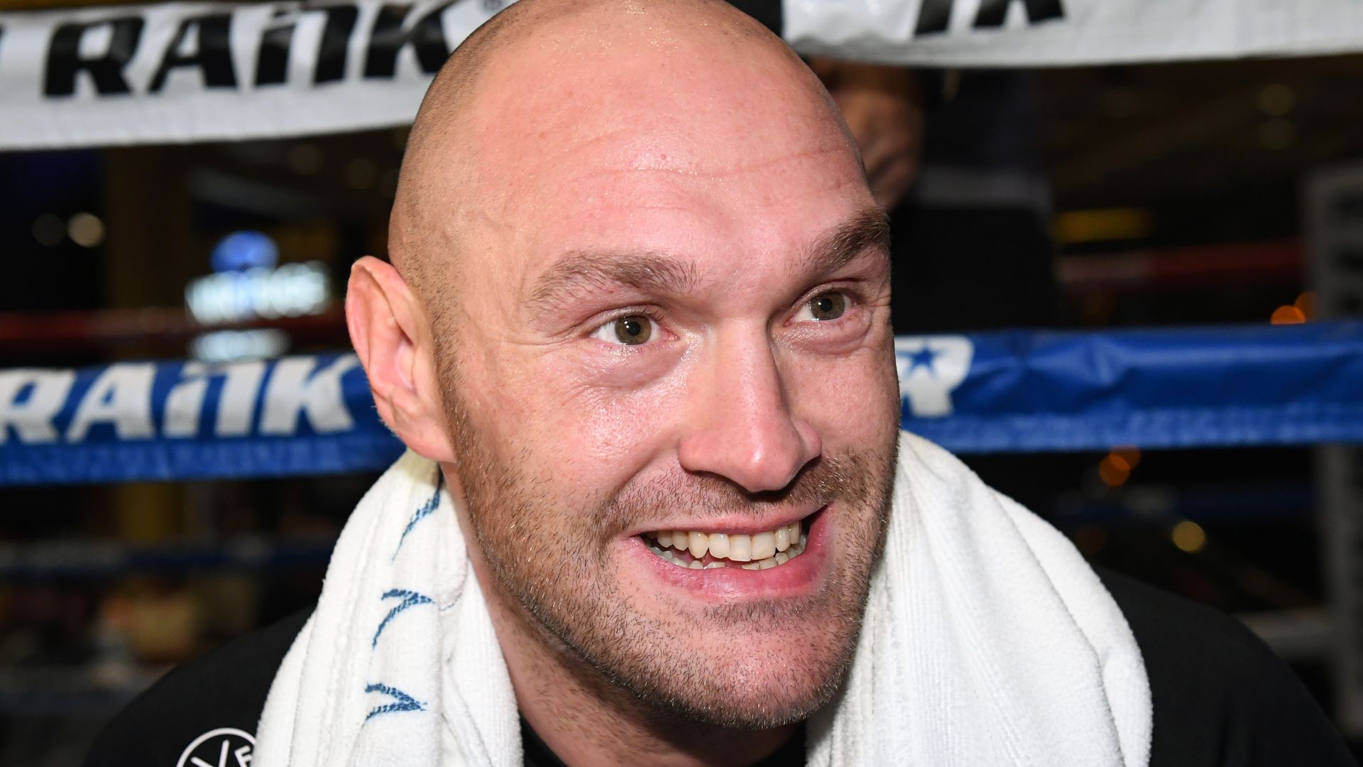 Tyson Fury in boxing ring 