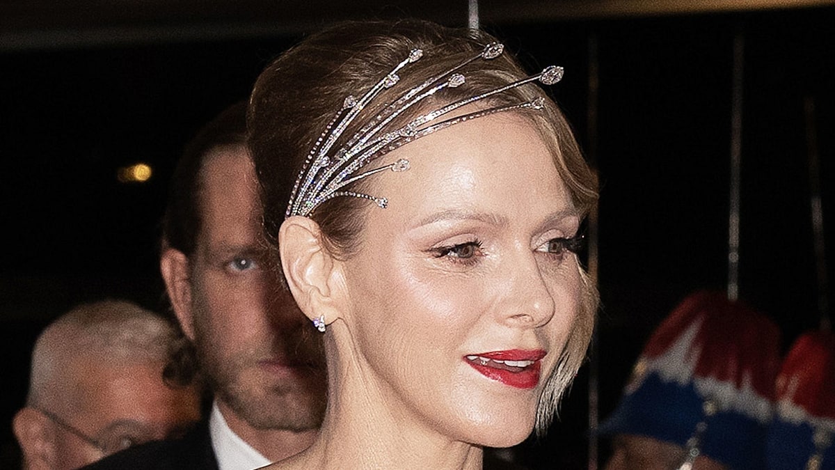 Princess Charlene recreates bridal look from 14 years ago - in 'sculptural' Armani gown