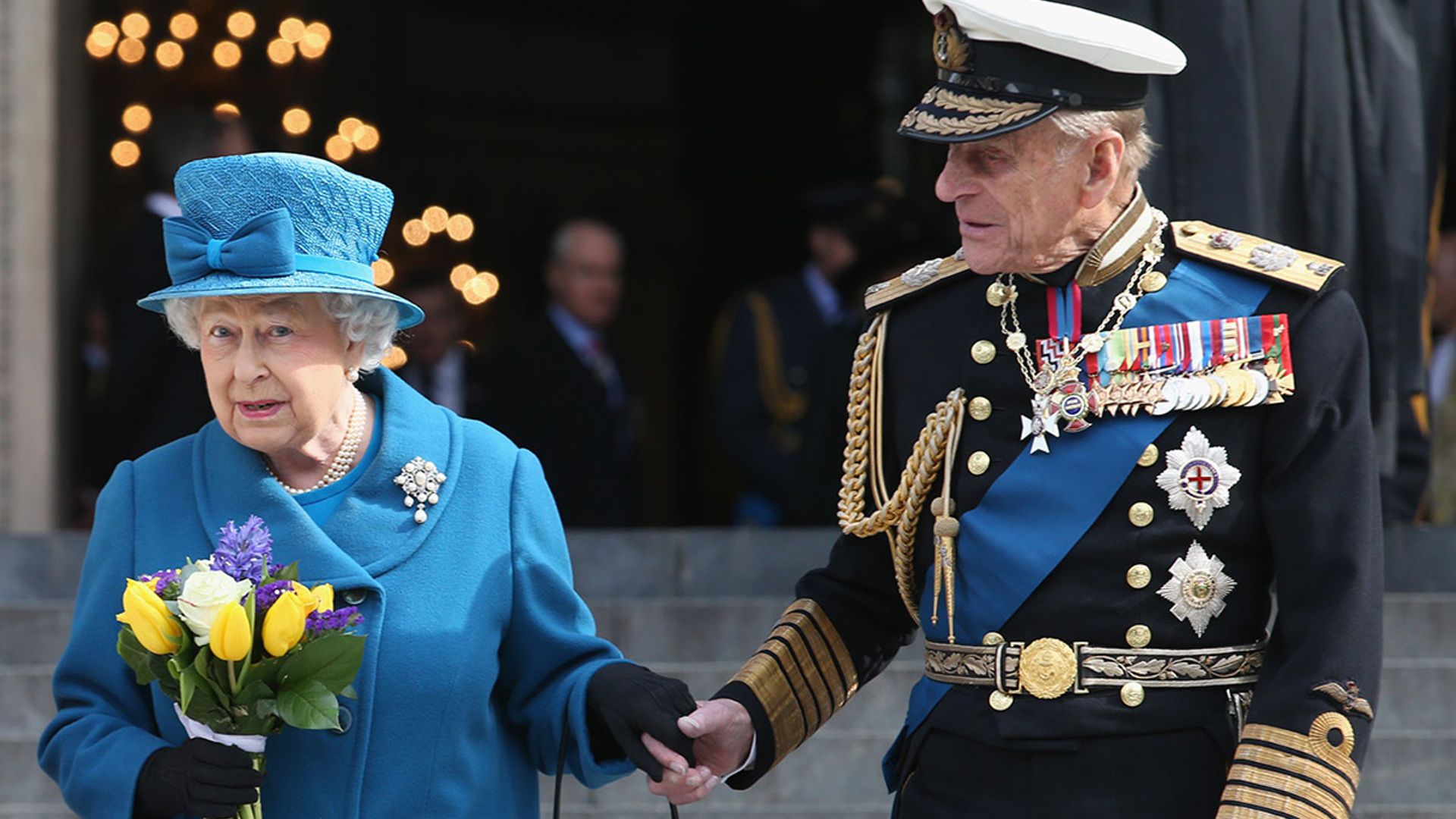 prince philip holding queens hand