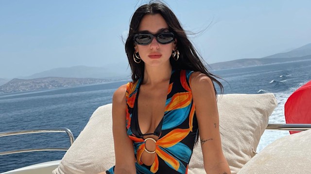 Dua Lipa sparks fashion frenzy in Versace bikini set