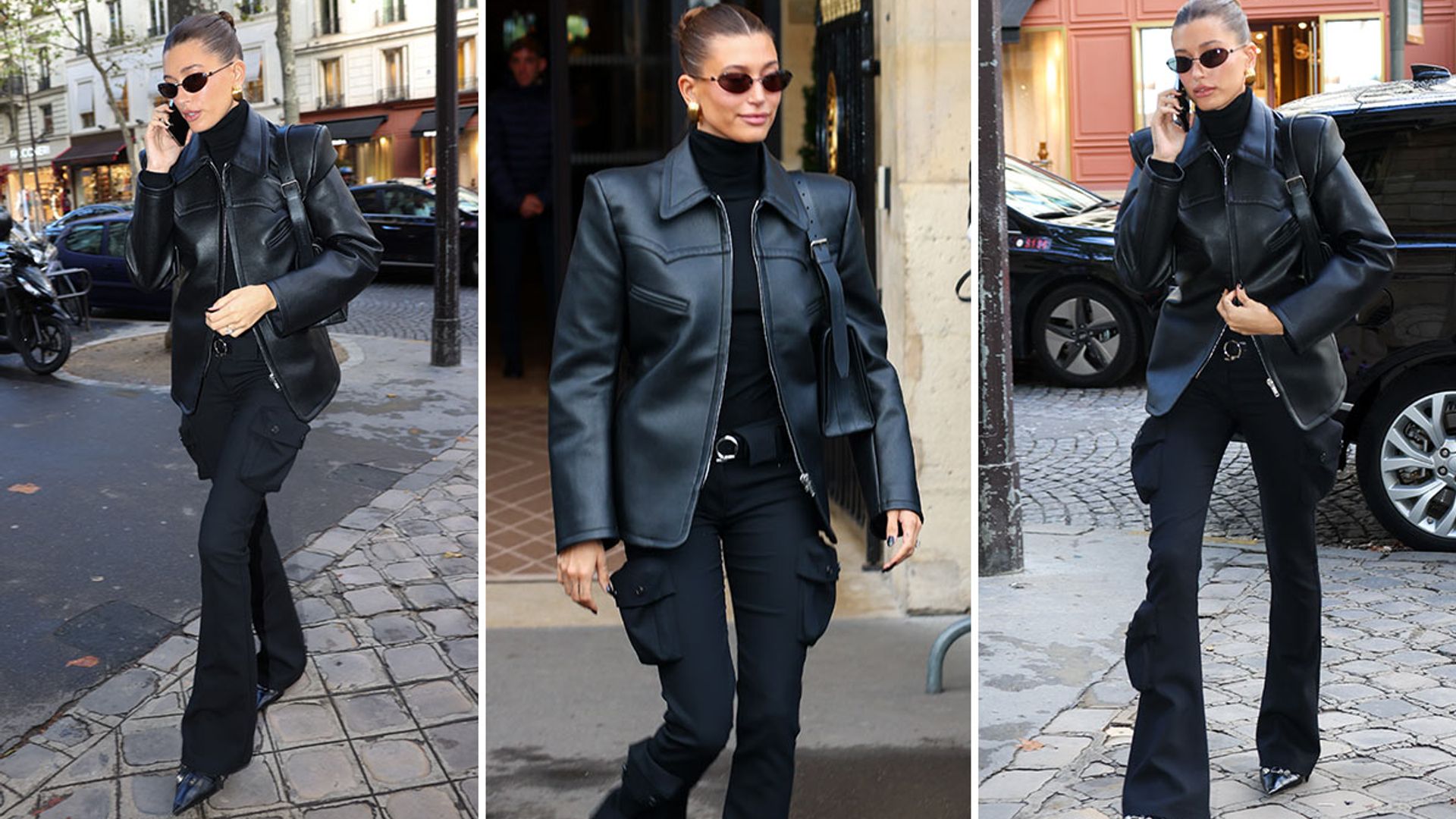 Hailey Bieber just reinvented cargo trousers at Paris Fashion Week – see  photos