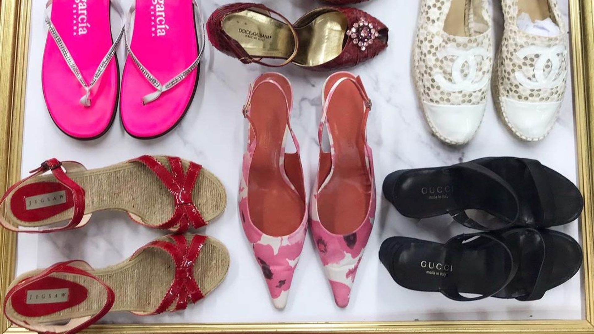 Assortment of shoes offered by the Octavia Foundation 