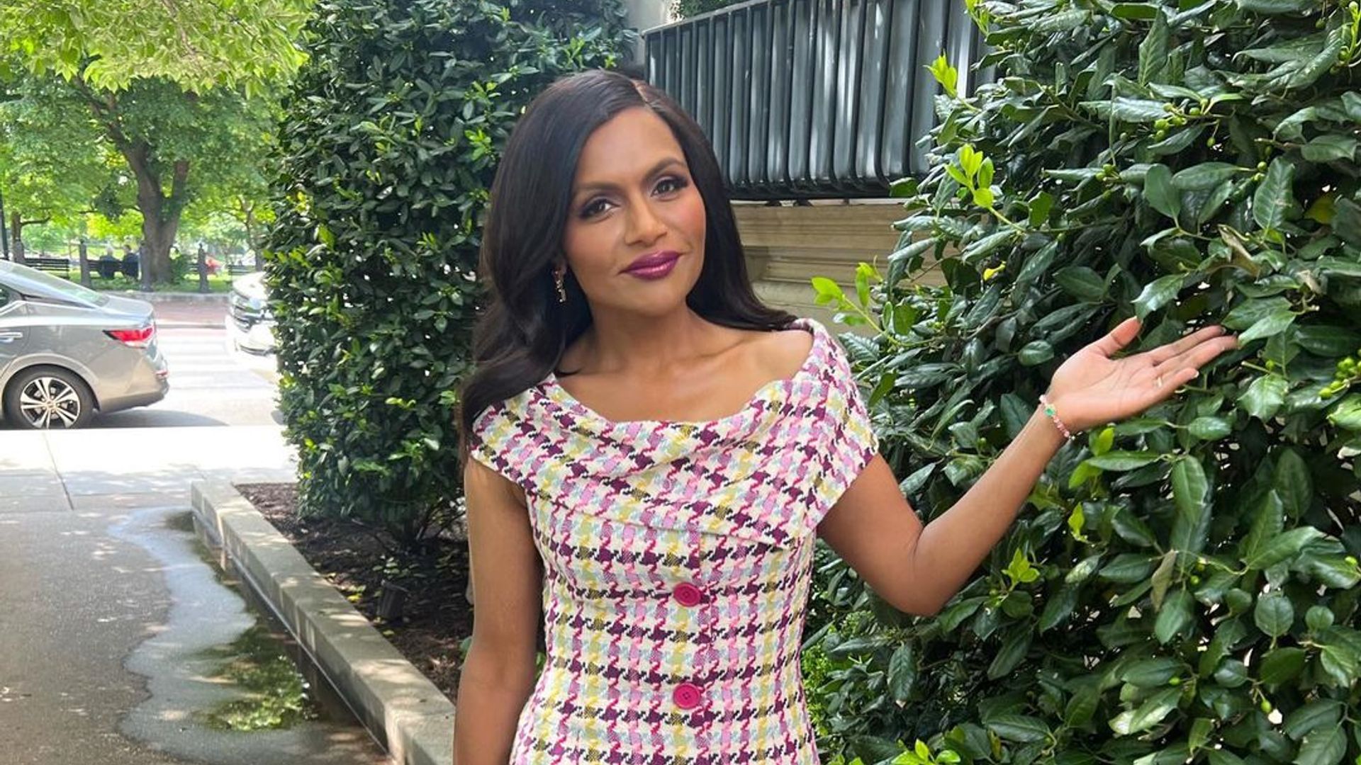 Mindy Kaling turns heads in tightfitting plaid dress after revealing incredible secrets to weightloss transformation