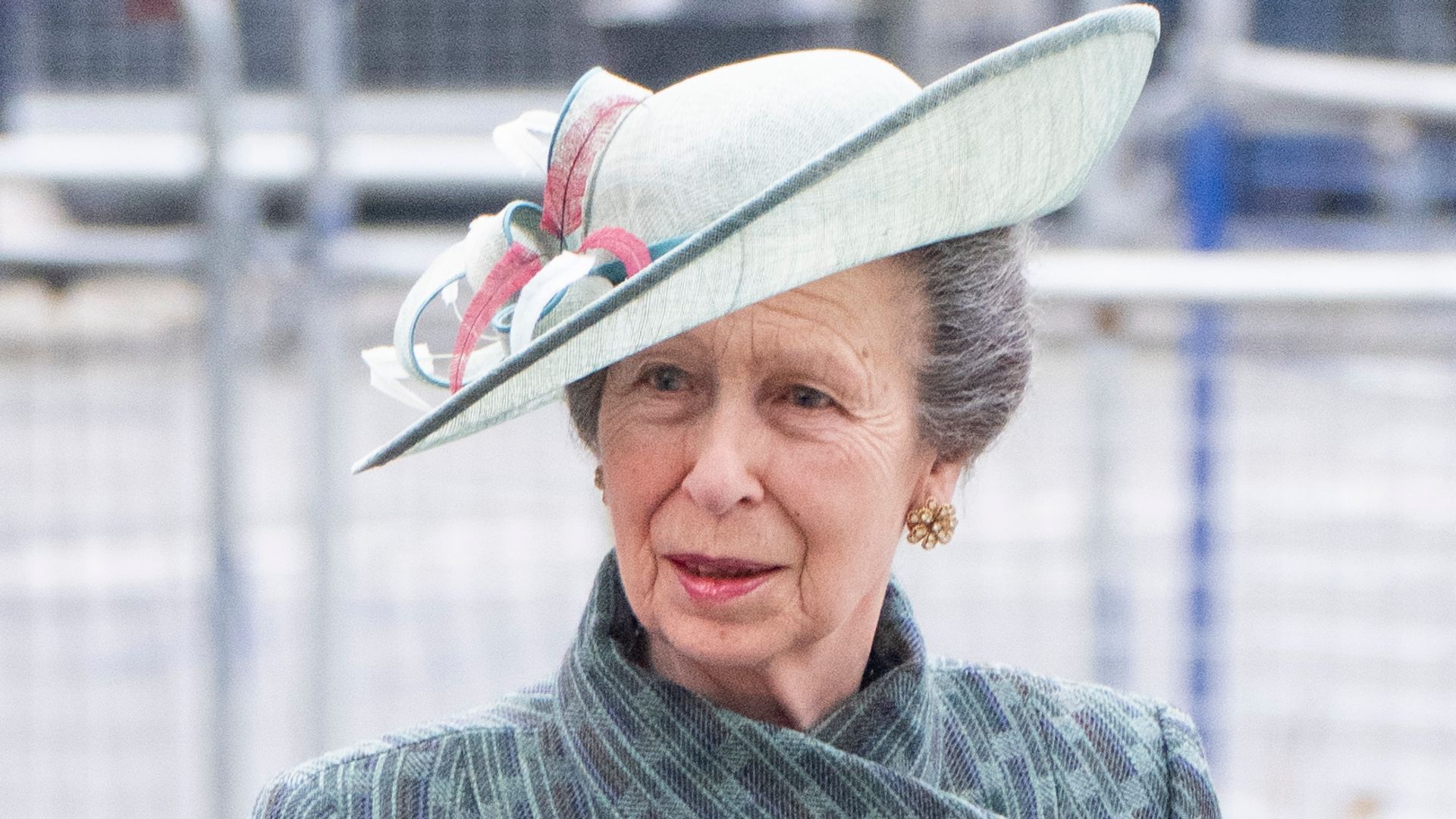 Princess Anne in a dress at the Commonwealth Games