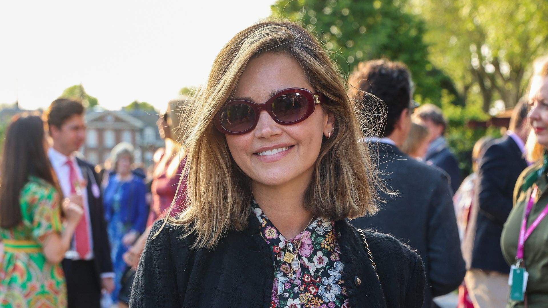 Jenna Coleman finished off her outfit with classic designer accessories 