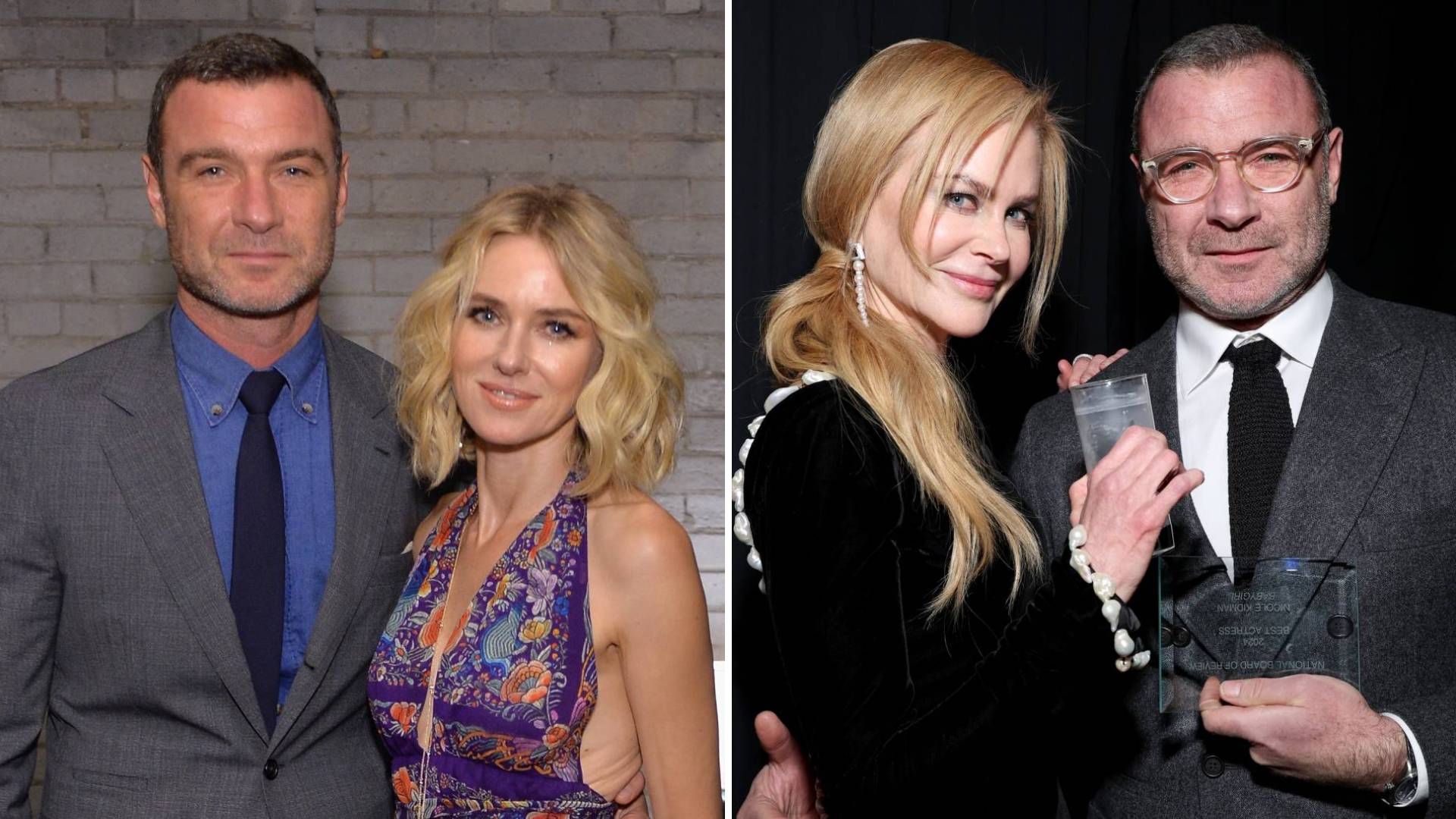 Liev Schreiber and Naomi Watts; Liev Schreiber and Nicole Kidman
