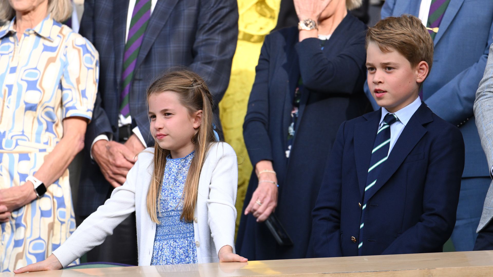 George and Charlotte watch Wimbledon men's final 2023