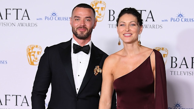 Emma and Matt Willis pose during the 2024 BAFTA Television Awards 