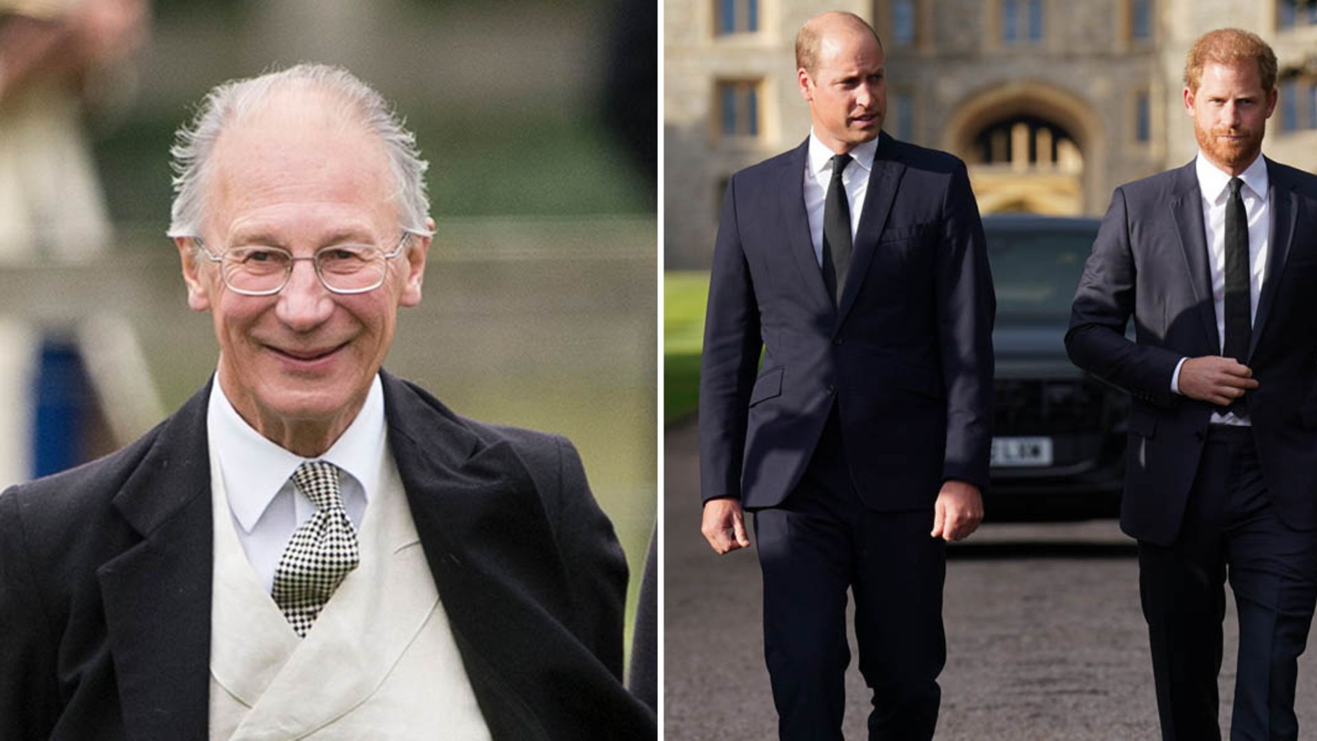 Prince William and Harry and their uncle, Robert Fellowes