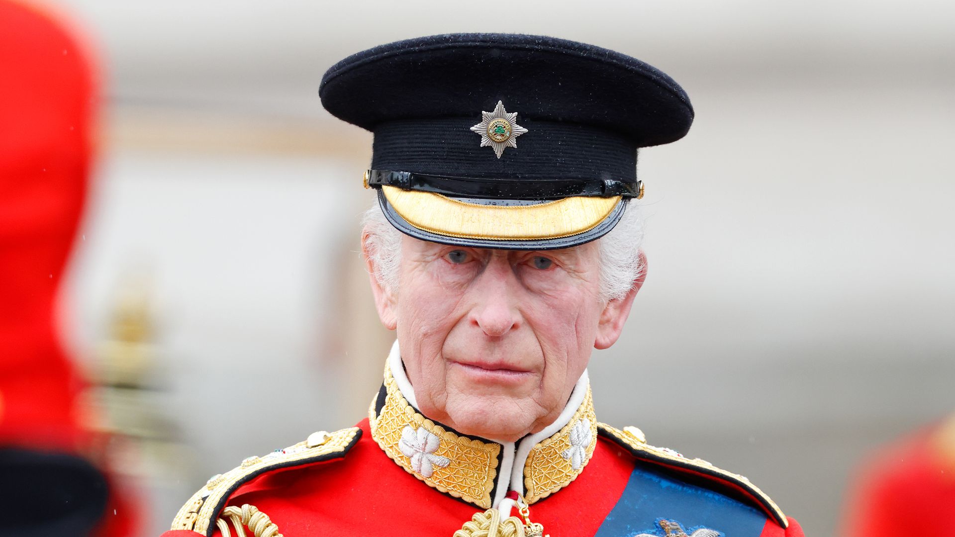 King Charles dressed in uniform at Trooping The Colour 2024