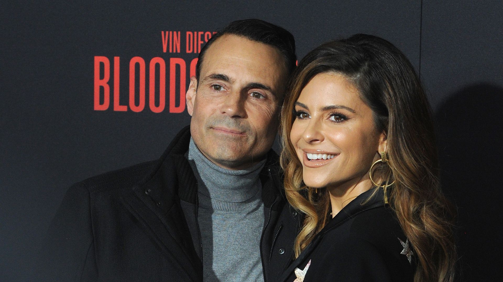 Keven Undergaro and Maria Menounos arrive for the Premiere Of Sony Pictures' "Bloodshot"  held at The Regency Village on March 10, 2020 in Los Angeles, California