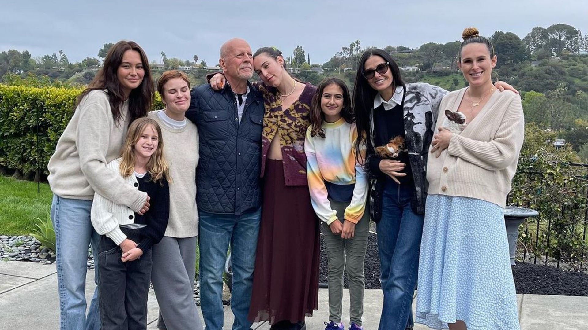 Bruce Willis and Demi Moore's blended family