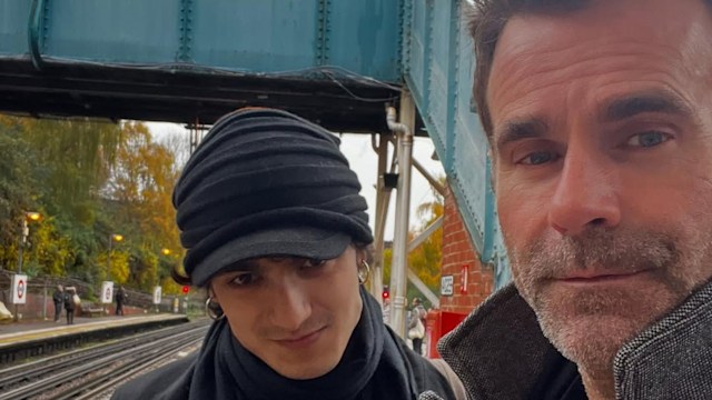 Cameron Mathison with his son Lucas 