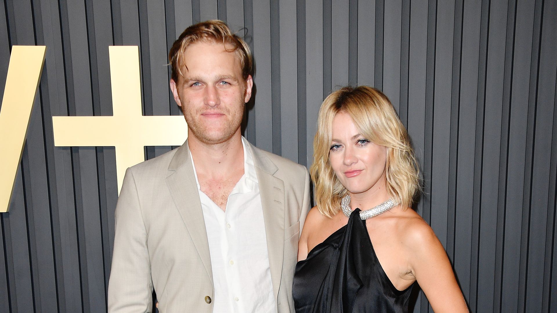 Wyatt Russell and Meredith Hagner attends the Apple TV+ Primetime Emmy Party at Mother Wolf on September 12, 2022 in Los Angeles, California