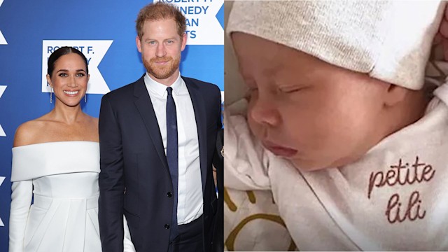 Prince Harry and Meghan and baby Lilibet