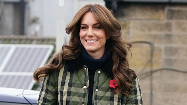 Britain's Catherine, Princess of Wales arrives in Burghead, in Moray, Scotland for a visit of the charity Outfit Moray, on November 2, 2023. (Photo by Jane Barlow / POOL / AFP) (Photo by JANE BARLOW/POOL/AFP via Getty Images)