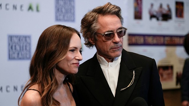 Susan Downey and Robert Downey Jr. attend "McNeal" opening night at Lincoln Center Theater starring Robert Downey Jr. on September 30, 2024 in New York City