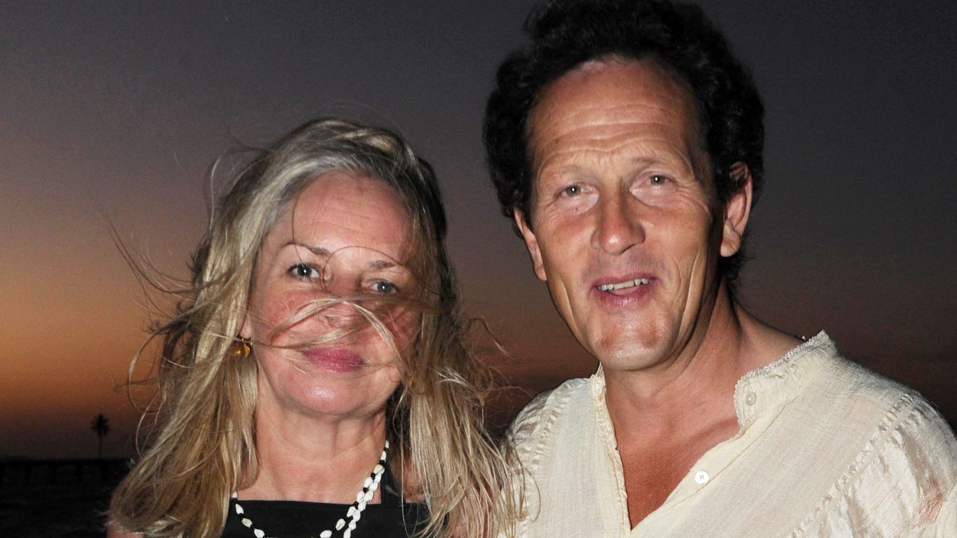 Monty Don and wife Sarah at the Hay Festival party in 2010