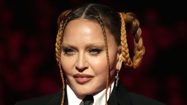 Madonna with pleated hair