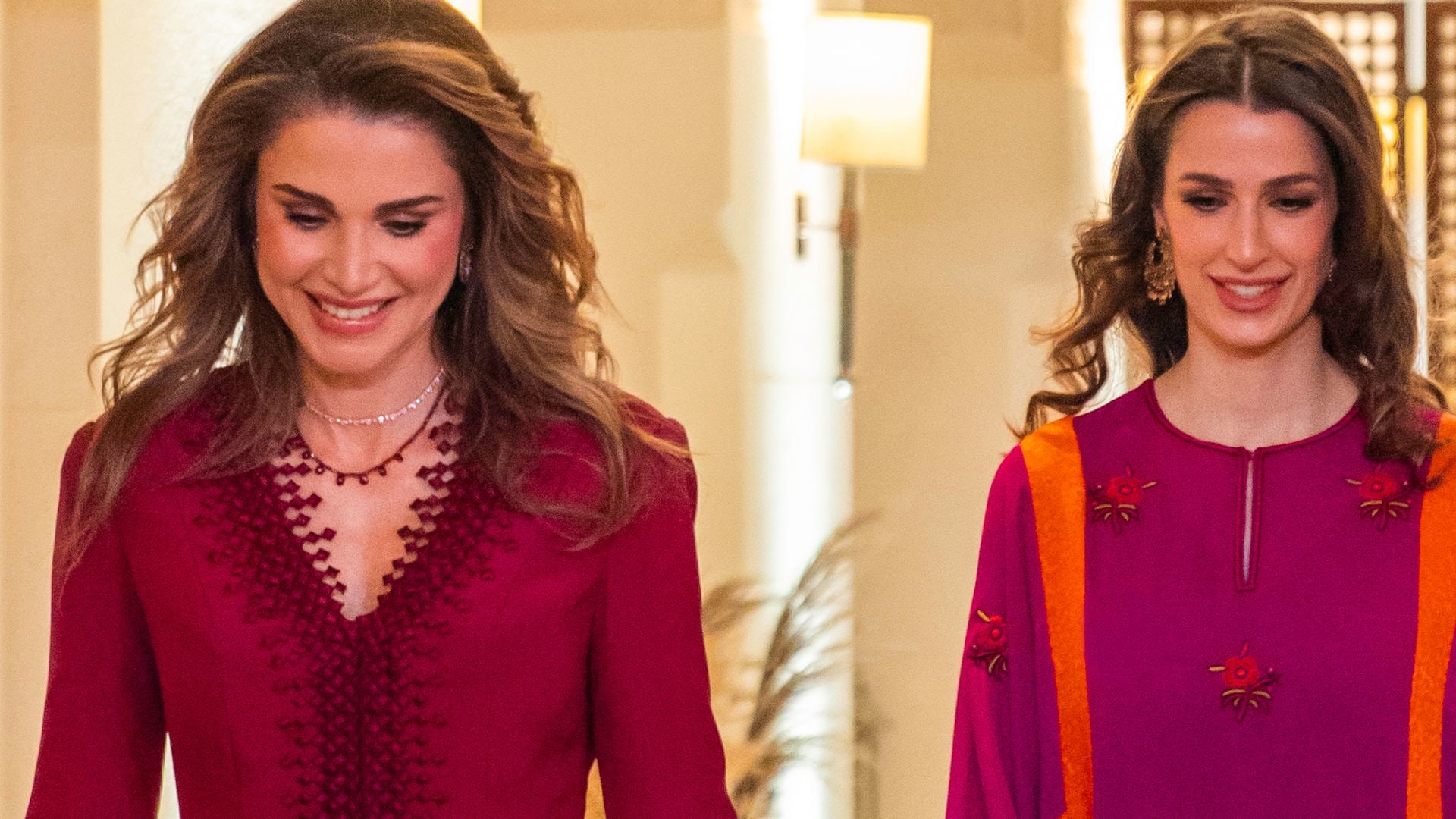 Queen Rania and Rajwa Al Saif attend her Henna party in March 2023 