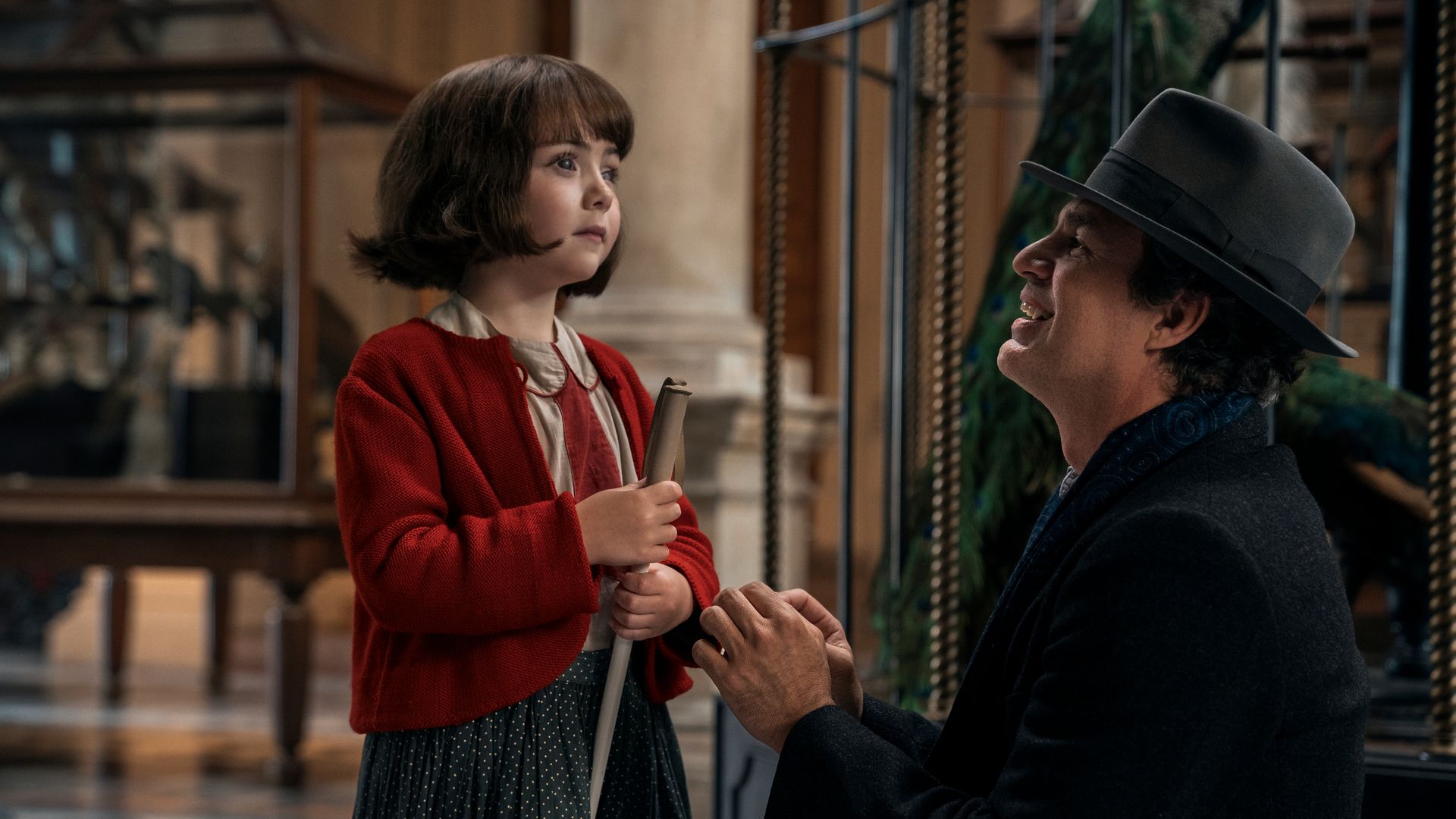 Nell Sutton as Young Marie-Laure and Mark Ruffalo as Daniel LeBlanc