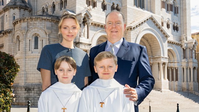 Prince Albert and Princess Charlene with their parents Prince Jacques and Princess Gabriella