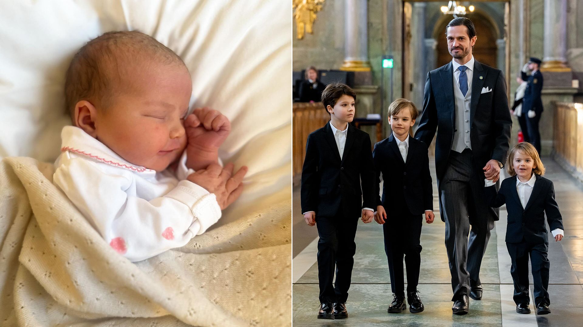 Princess Ines and Prince Carl Philip with sons, Alexander, Gabriel and Julian