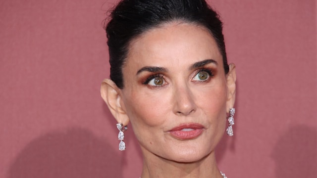 Demi Moore arrives at the amfAR Gala 2024