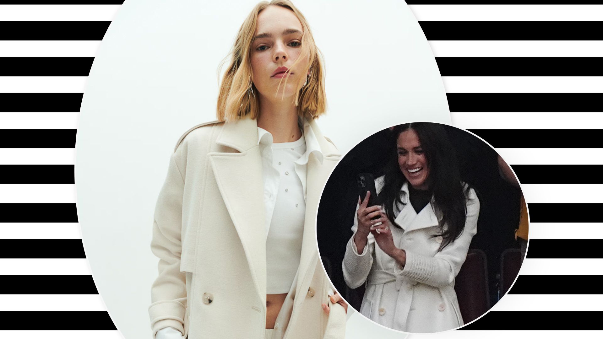 H&M has the most impeccable lookalike of Meghan’s cream trench coat – and it’s easy on the purse strings