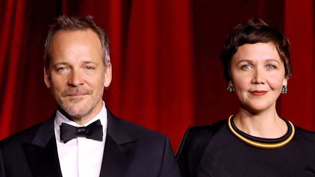 Peter Sarsgaard and Maggie Gyllenhaal attend the 2024 Academy Museum Gala at Academy Museum of Motion Pictures on October 19, 2024 in Los Angeles, California