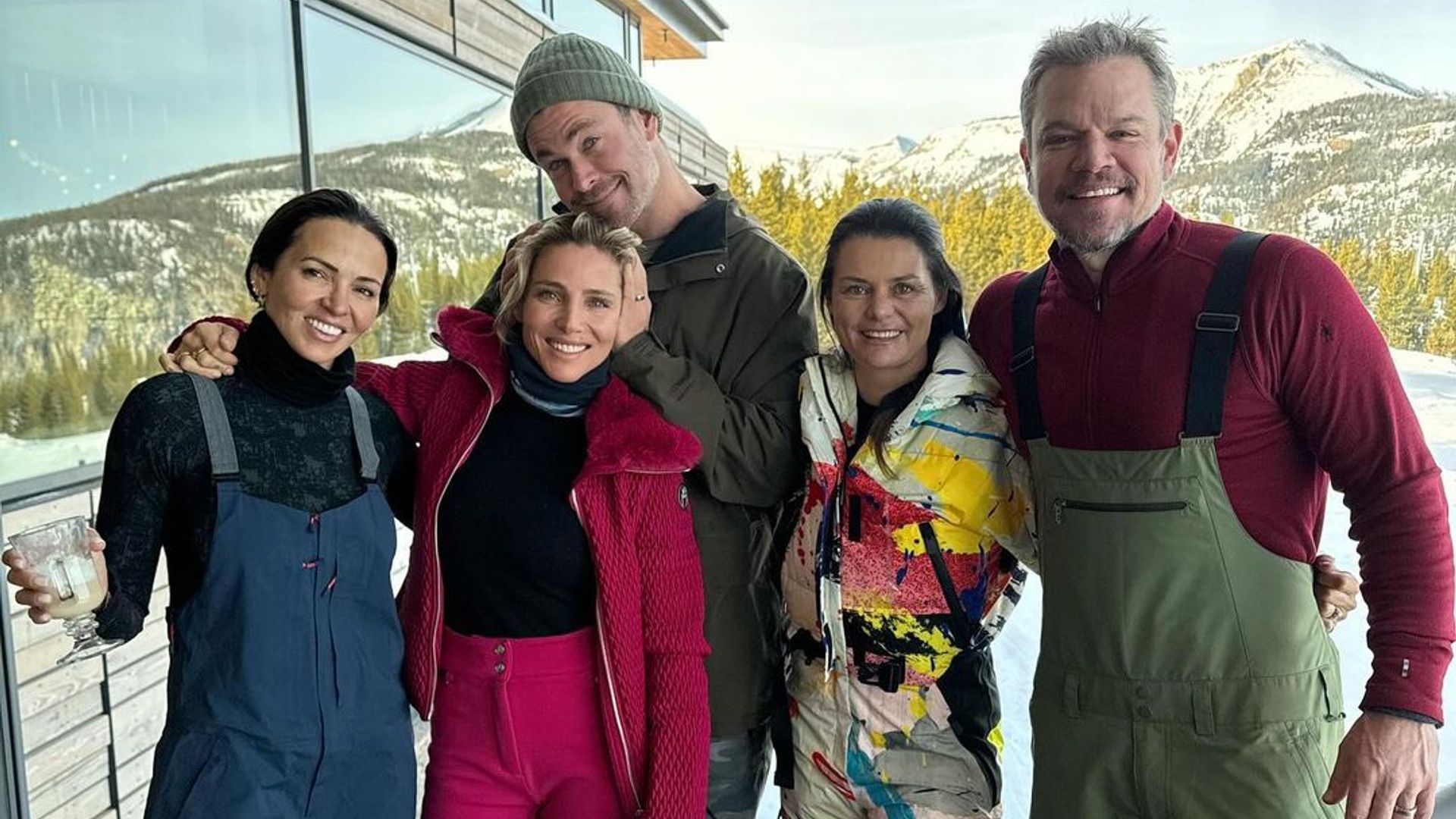 Matt and wife Luciana posed with Chris, Elsa and another friend
