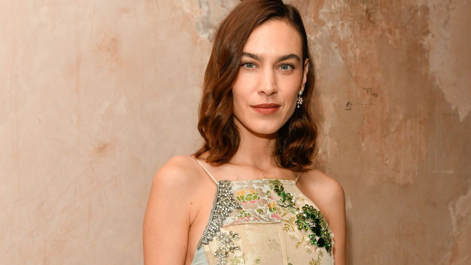 Alexa Chung wears an outfit fit for a modern princess at Erdem’s VIP dinner
