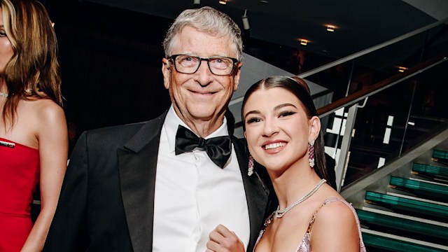 bill gates with daughter phoebe at time 100 gala