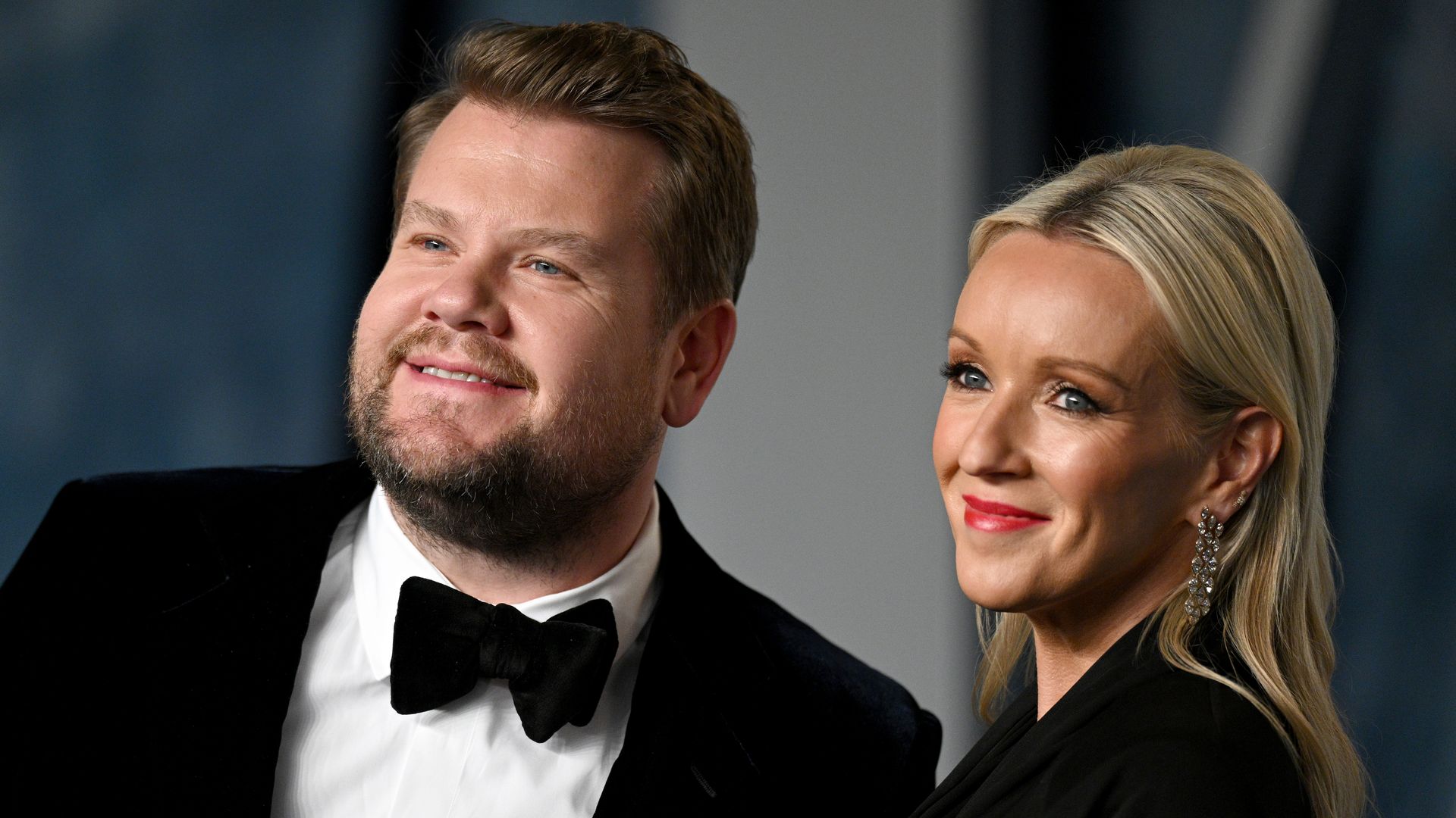 James Corden and Julia Carey attend the 2023 Vanity Fair Oscar Party Hosted By Radhika Jones at Wallis Annenberg Center for the Performing Arts on March 12, 2023 in Beverly Hills, California