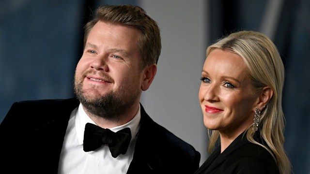 James Corden and Julia Carey attend the 2023 Vanity Fair Oscar Party Hosted By Radhika Jones at Wallis Annenberg Center for the Performing Arts on March 12, 2023 in Beverly Hills, California