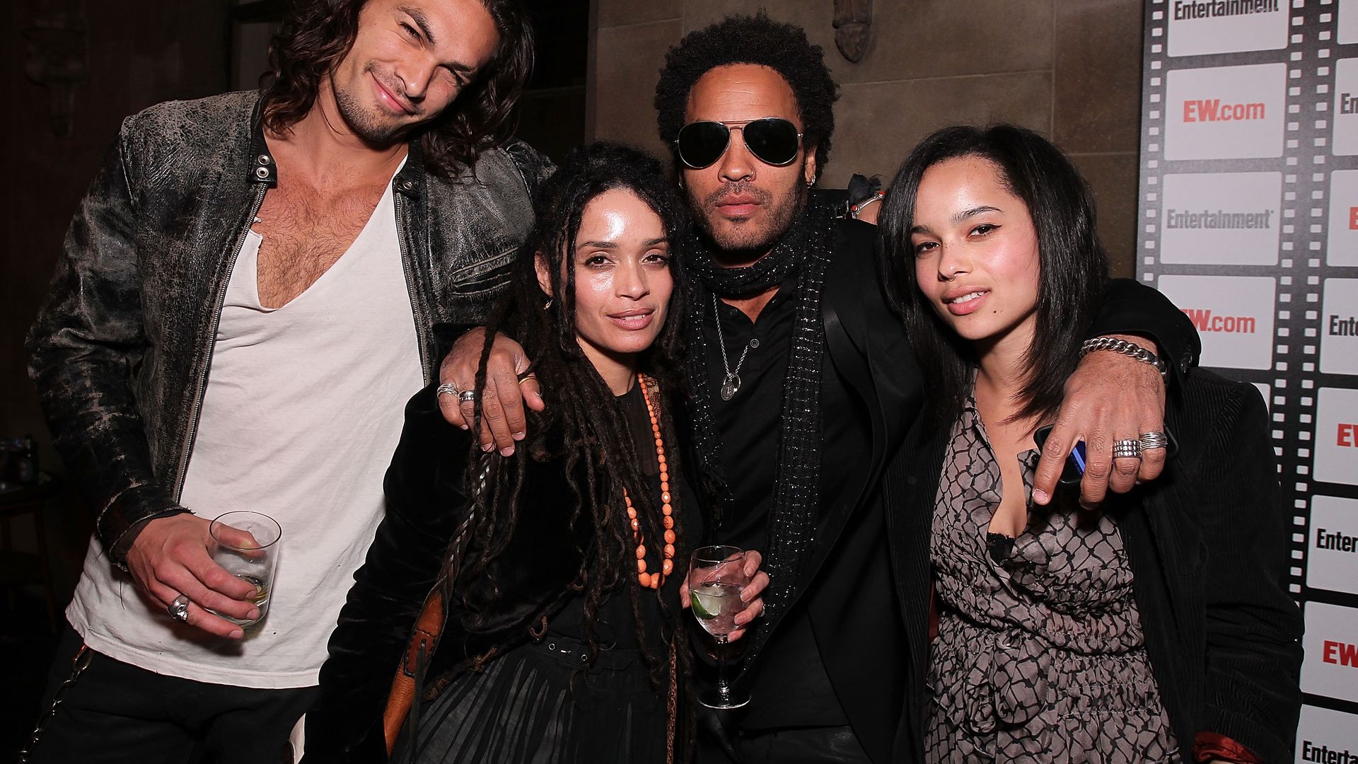 Jason Momoa, Lisa Bonet, Lenny Kravitz and Zoe Kravitz at Entertainment Weekly's Party to Celebrate the Best Director Oscar Nominees held at Chateau Marmont on February 25, 2010 in Los Angeles, California