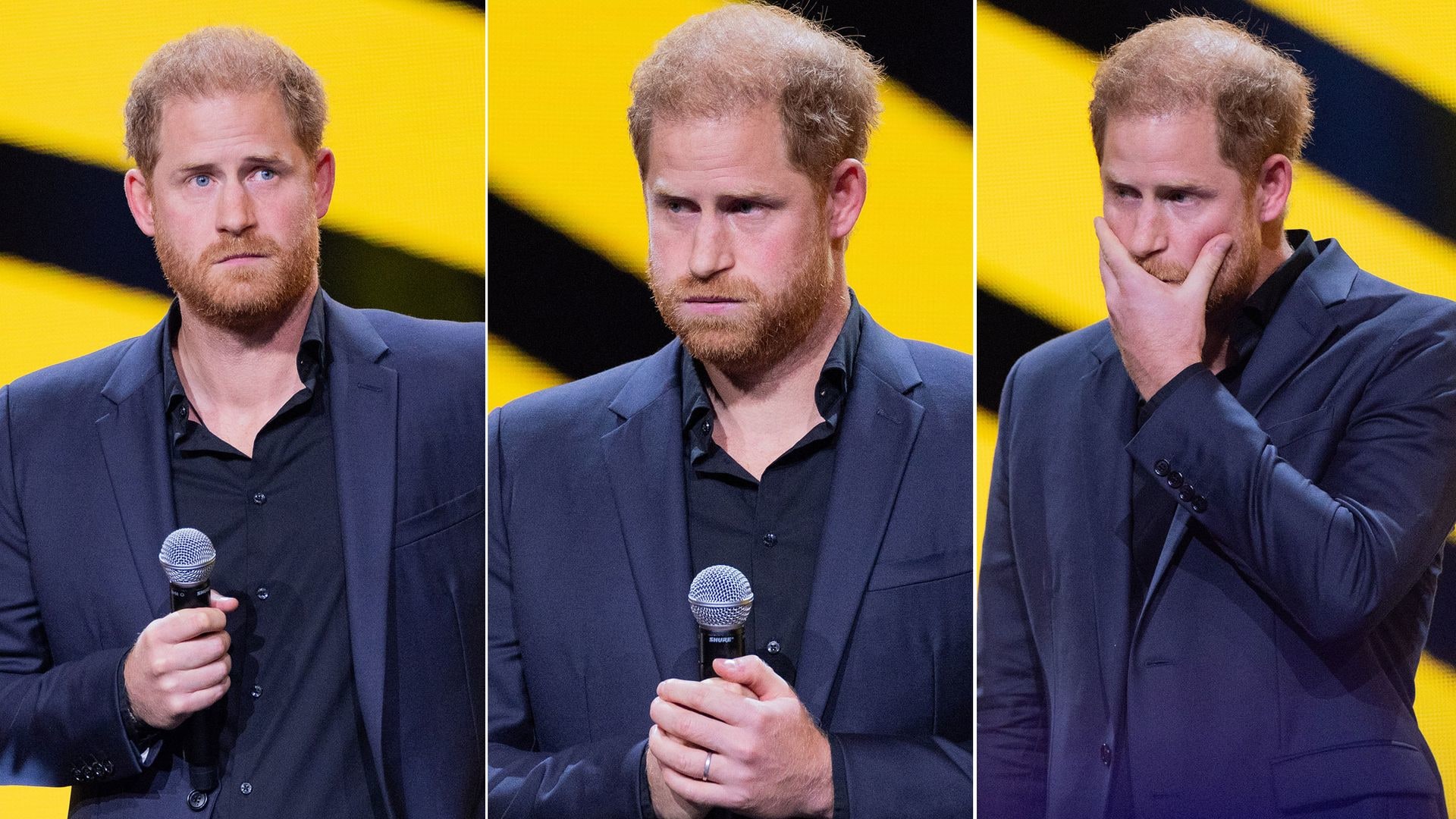 Prince Harry appeared emotional during his speech