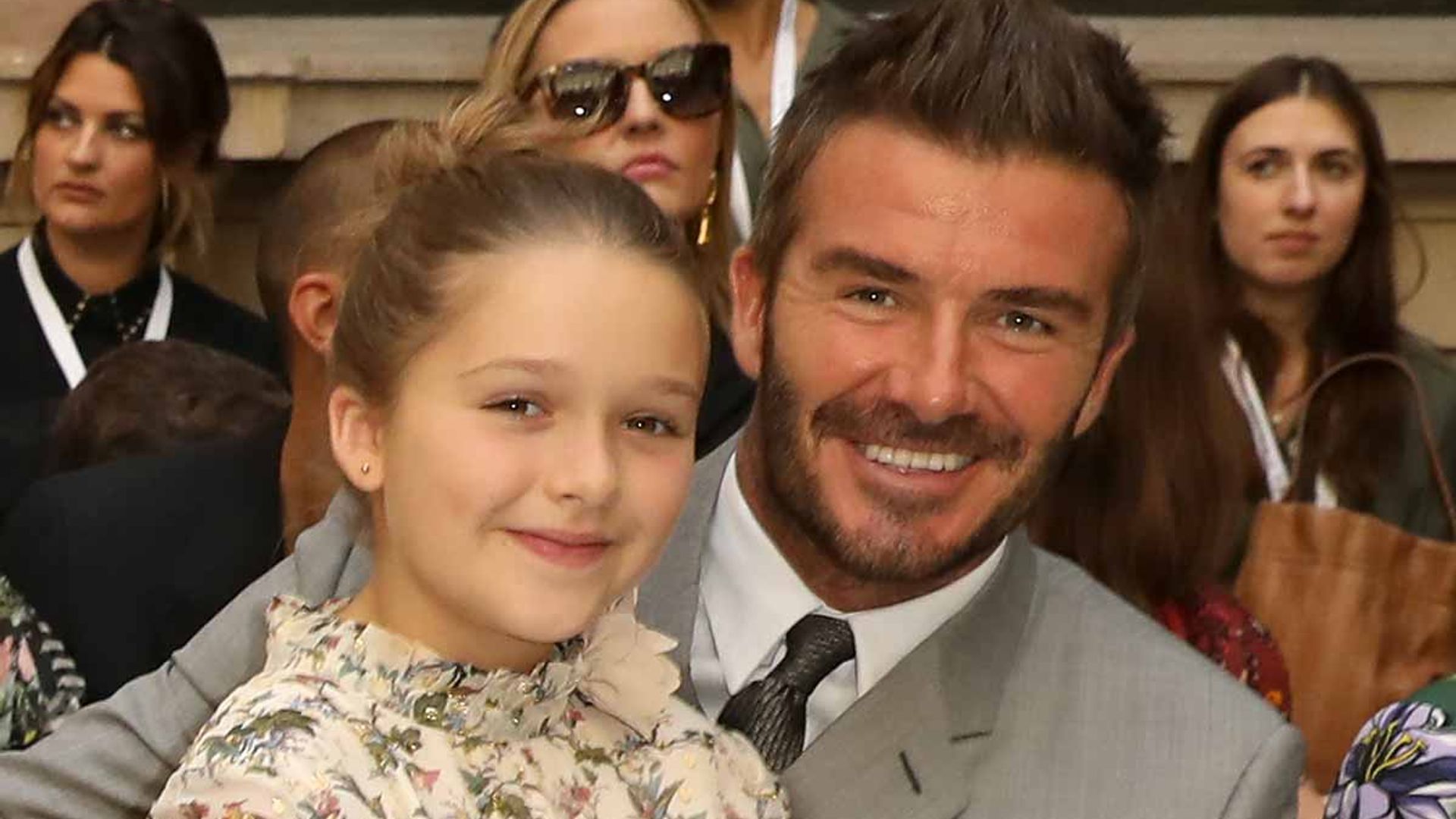 David Beckham left mortified after daughter Harper steals his phone ...