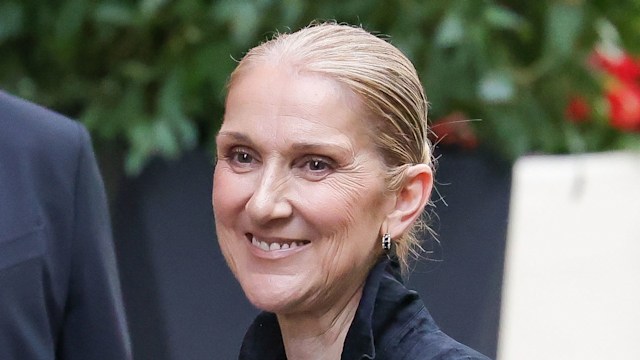 Celine Dion is seen leaving a hotel on July 24, 2024 in Paris, France
