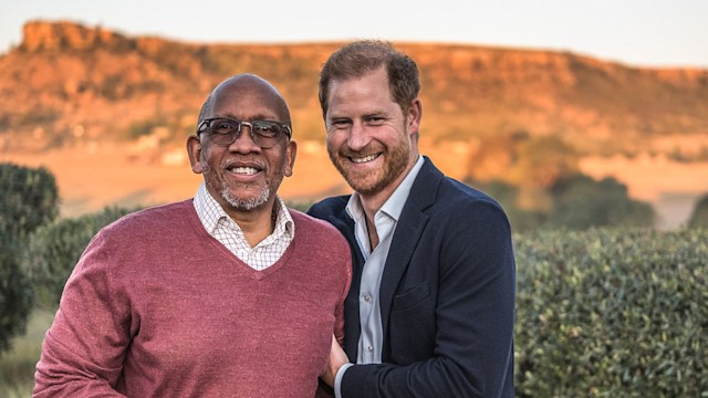 Prince Seeiso of Lesotho and Prince Harry, Duke of Sussex attend a welcome event at Sentebale's Mamohato Children's Centre