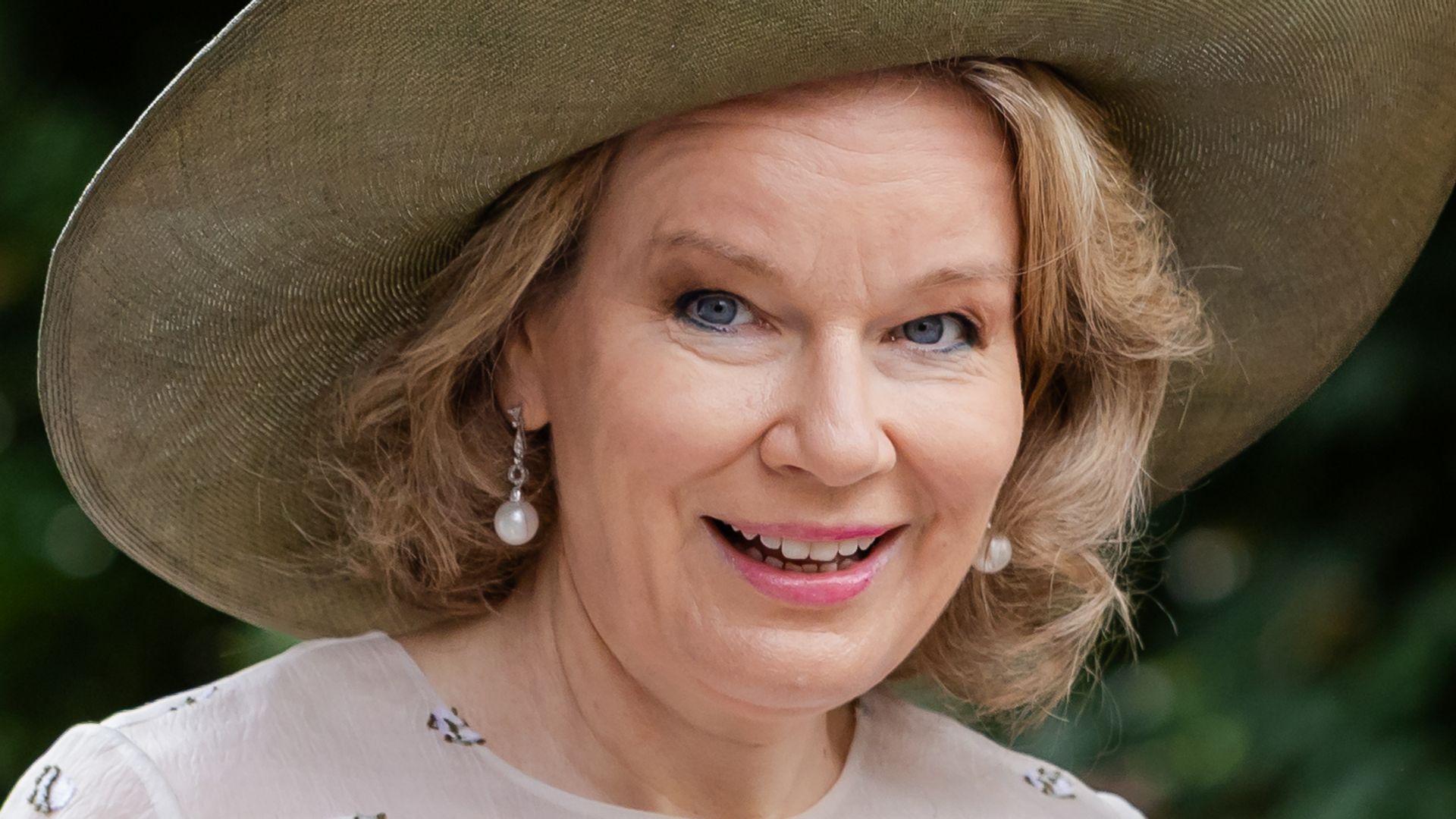Queen Mathilde of Belgium visits the Princely Beguinage Ten Wijngaerde on the occasion of the 800th anniversary of the beguinage on June 6, 2025 in Bruges, Belgium.