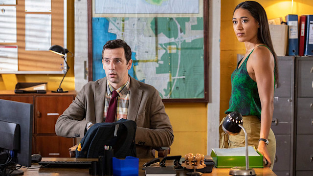 Josephine Jobert and Ralf Little in Death in Paradise