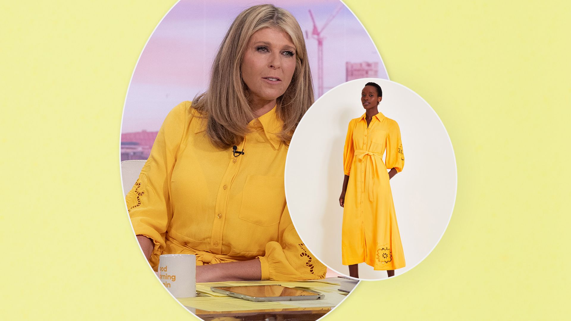 Kate Garraway's sunshine yellow shirt dress is beyond flattering – and ...