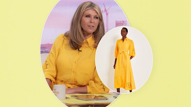 kate garraway and monsoon yellow dress split image 