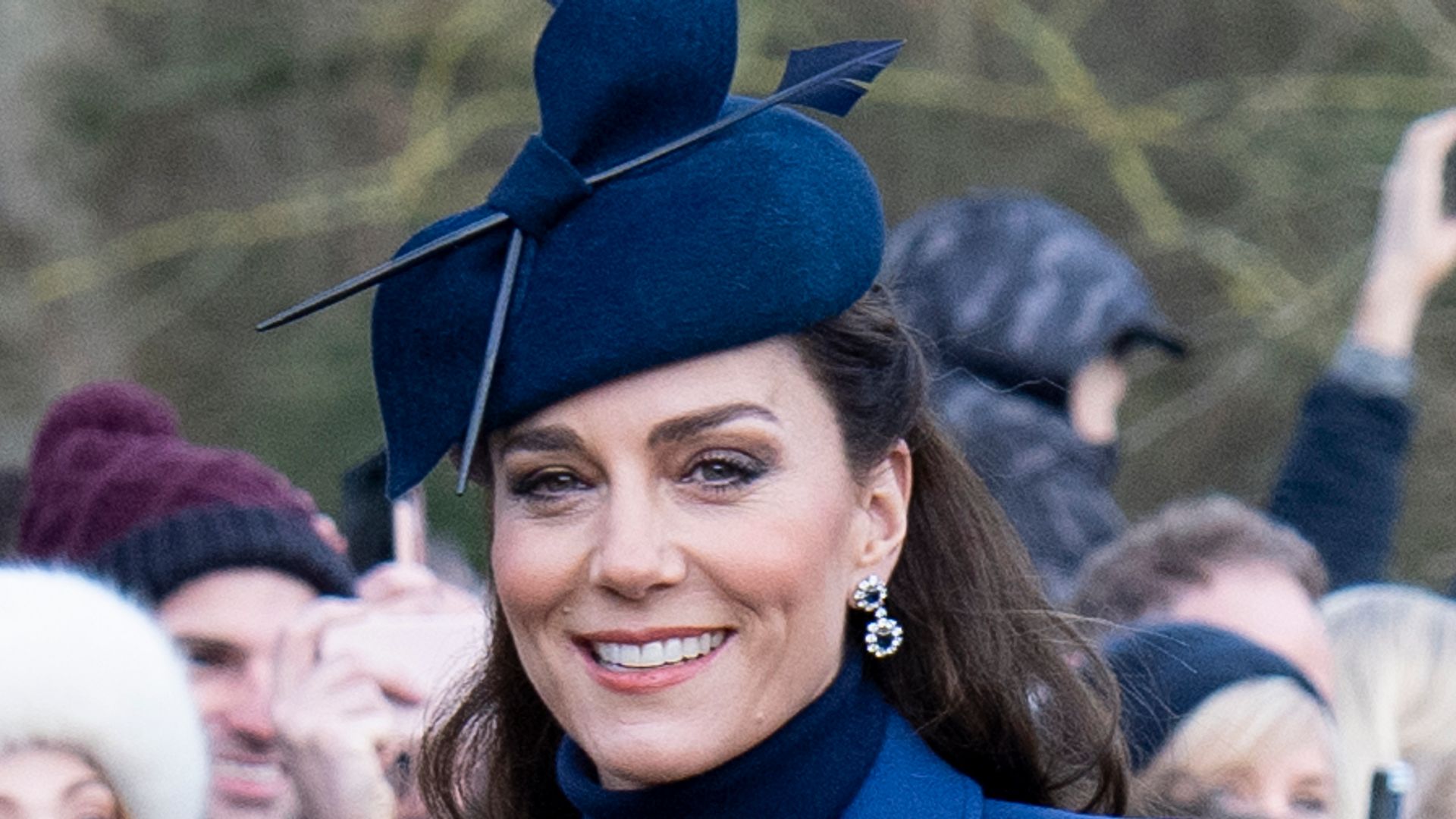 Princess Kate wearing all blue on Christmas Day