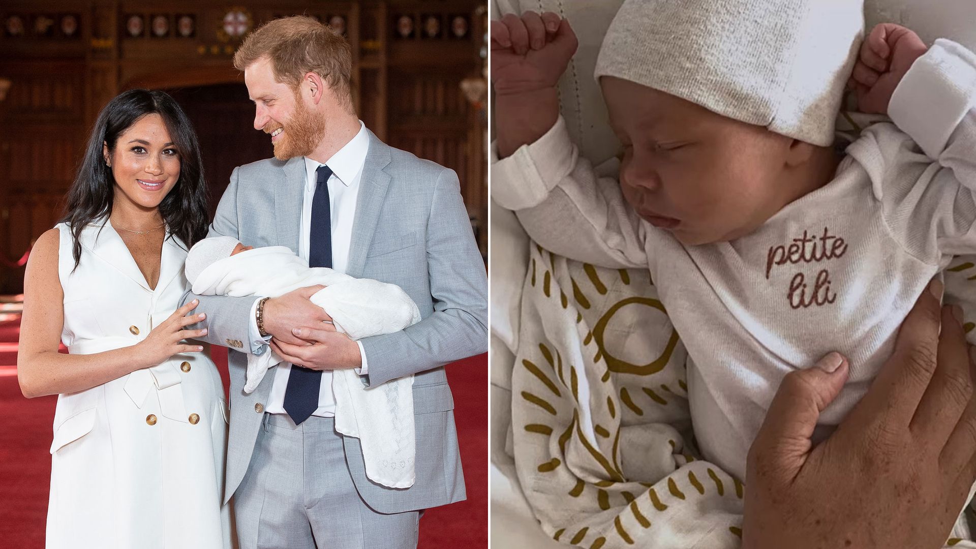 Harry and Meghan with Archie and baby Lilibet