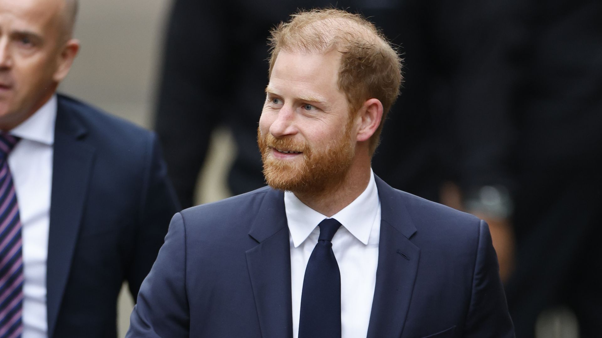 Prince Harry on the first day of their High Court hearing at the Royal Courts of Justice