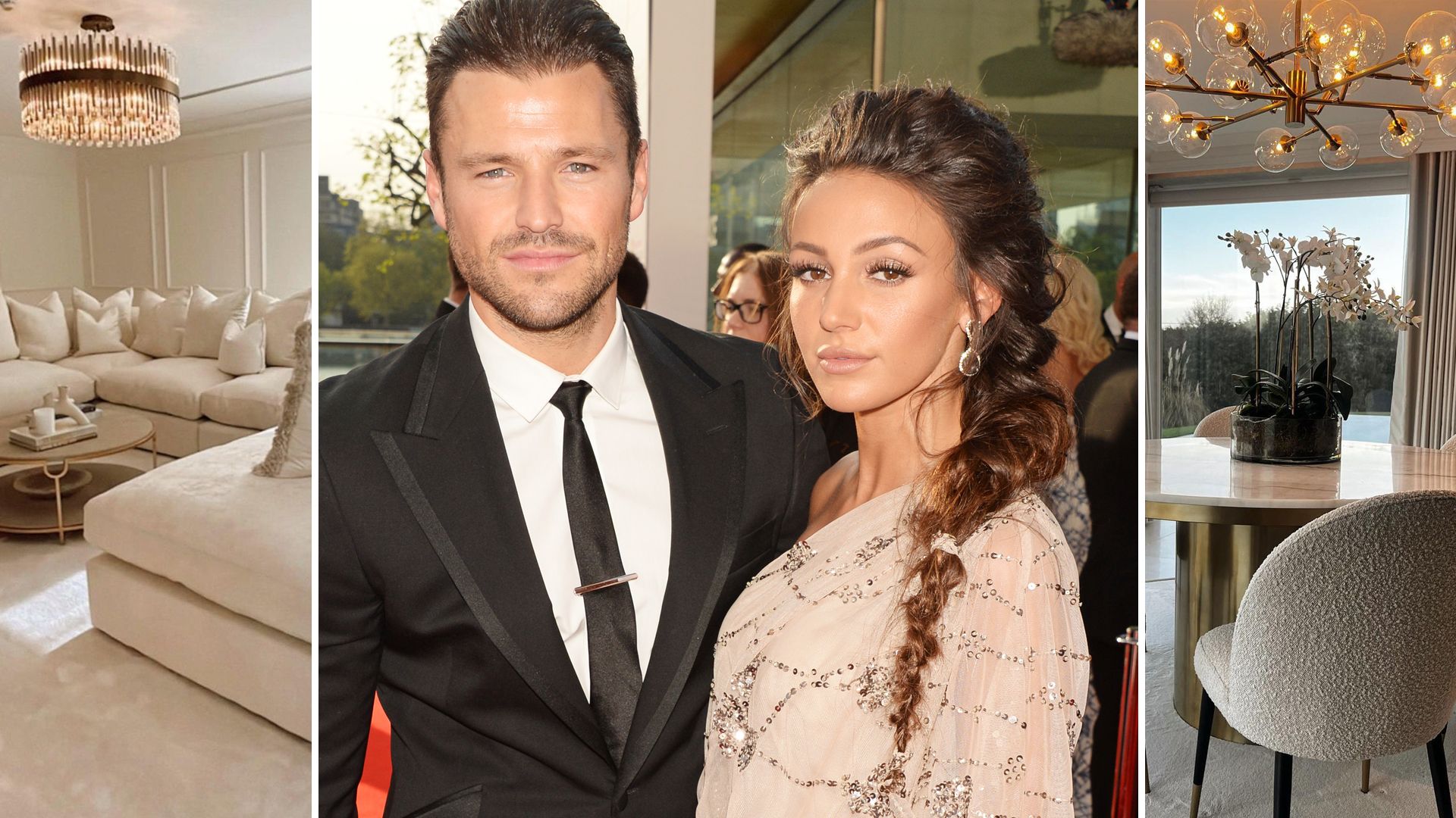 Mark Wright and Michelle Keegan's living room and dining room