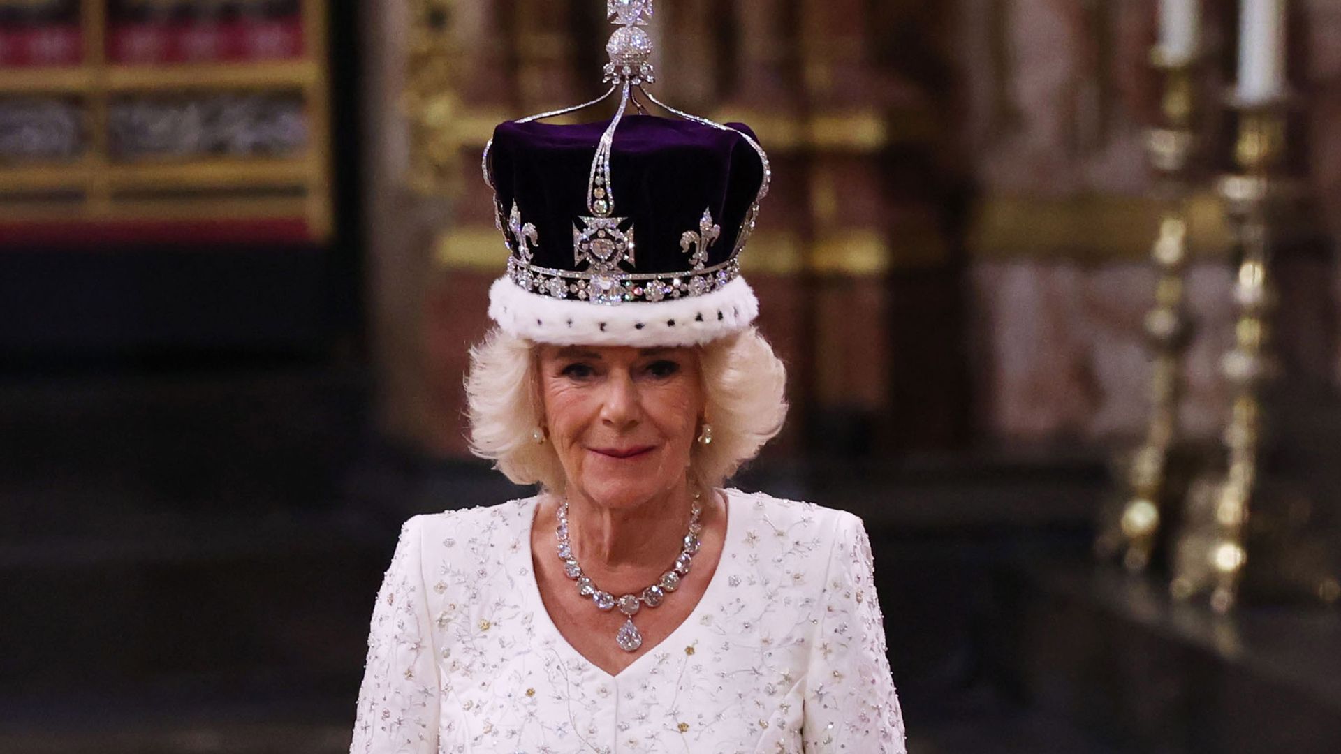 Queen Camilla embroidered these secret names onto her coronation dress ...