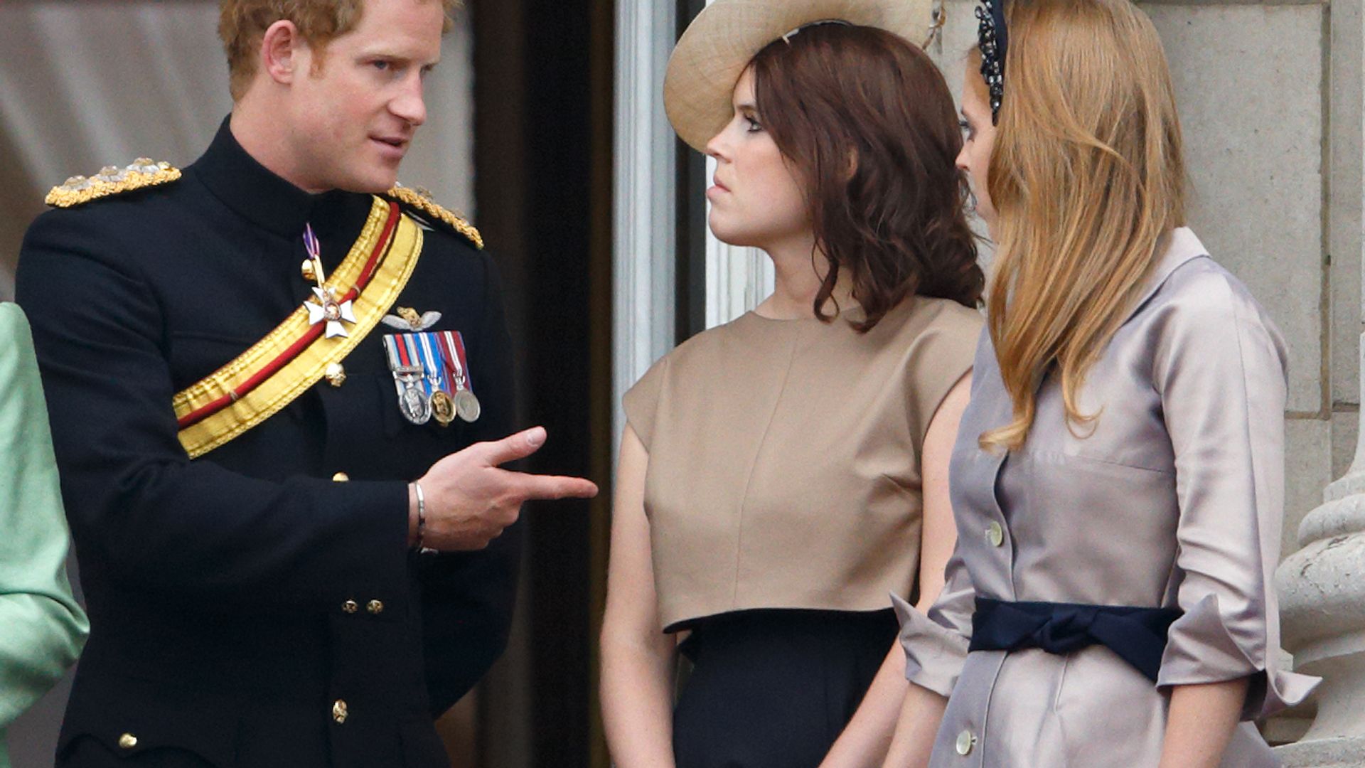 Prince Harry, Princess Eugenie and Princess Beatrice 